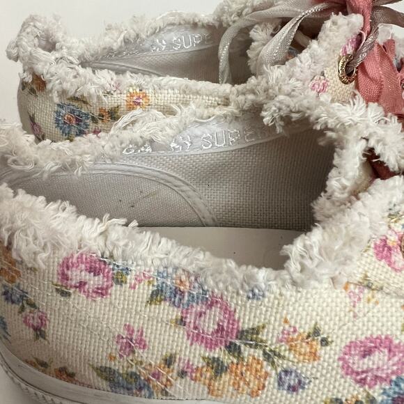 LoveShackFancy x Superga Sneaker In Morning Surf Floral Print Size 39.5 - Picture 12 of 14